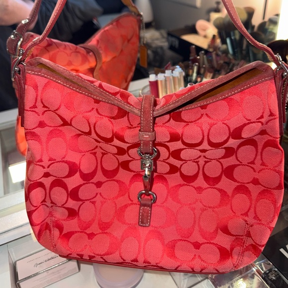 Coach Red Signature Shoulder Bag - Picture 6 of 6